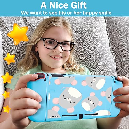 Miniatura 6 de Xcitifun Funda protectora diseñada para Nintendo Switch OLED TPU para niñas y niños, linda funda Kawaii Joy-Con Switch OLED compatible con Nintendo