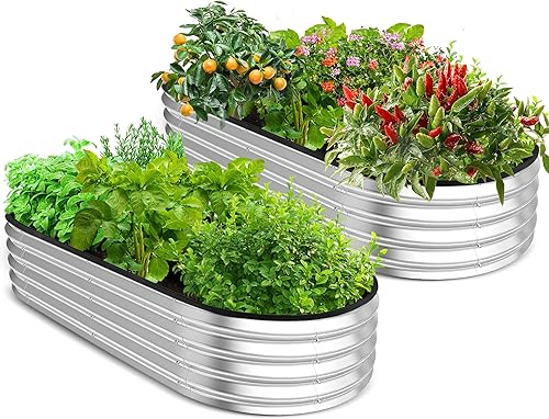 Miniatura 10 de Utopia Home Kit de cama de jardín elevada galvanizada de 6 x 2 x 1 pies, jardinera elevada para exteriores, cama elevada de metal de fácil montaje