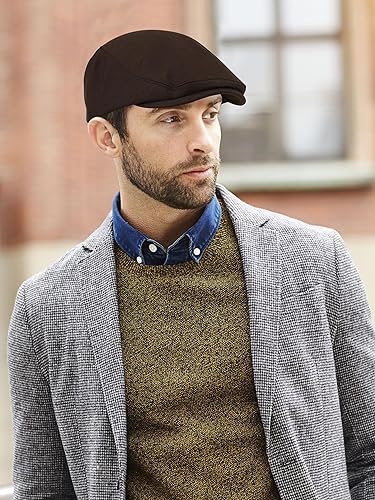 Miniatura 6 de KUTTOR 6 Piezas Hombres Newsboy Gorras Gatsby Cabbie Conducción Caza Gorra Newsboy Gorra Plana Sombreros Irlandeses