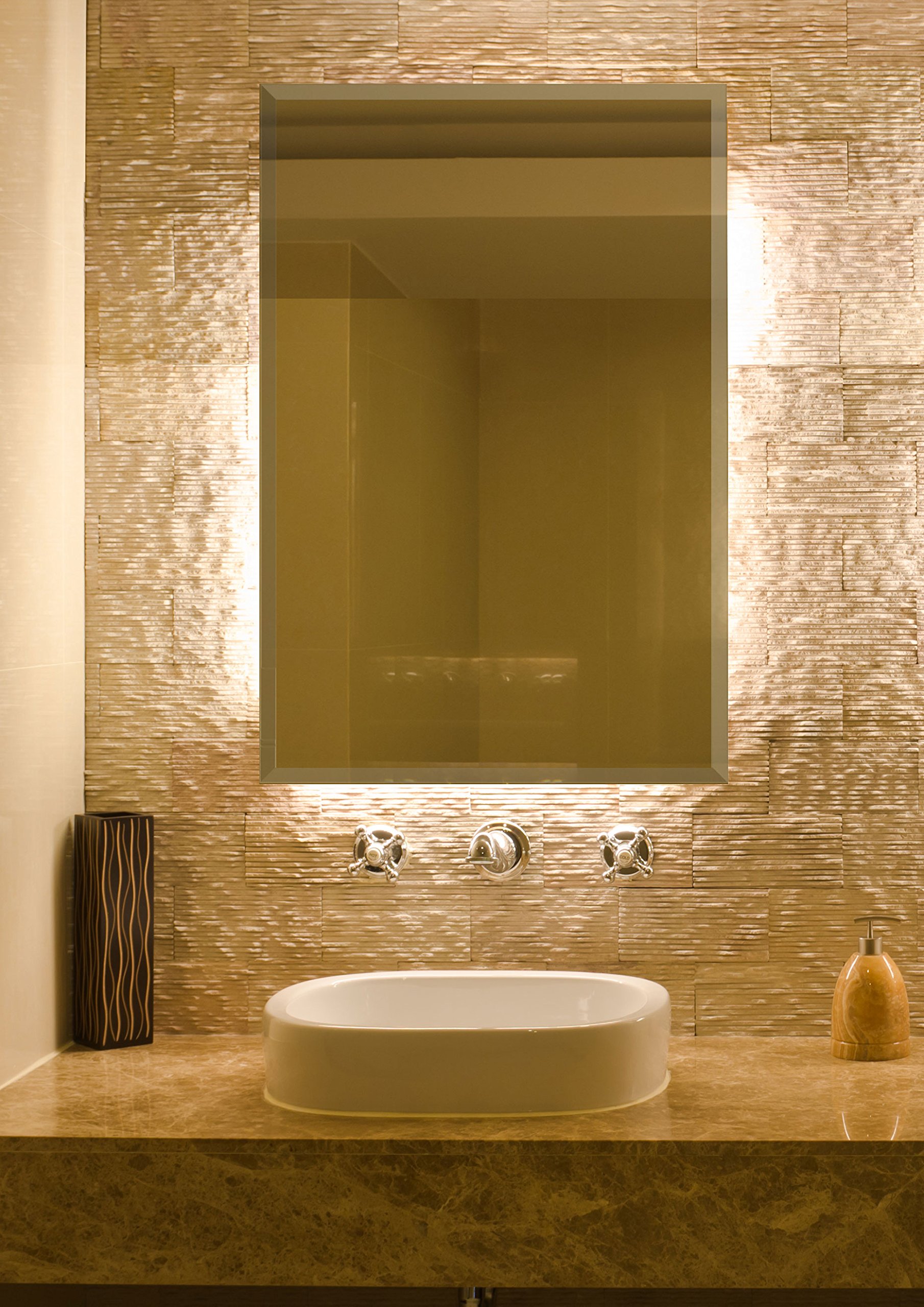 Buy Hamilton Hills Rectangular Beveled Mirror 24 x 36 Inches