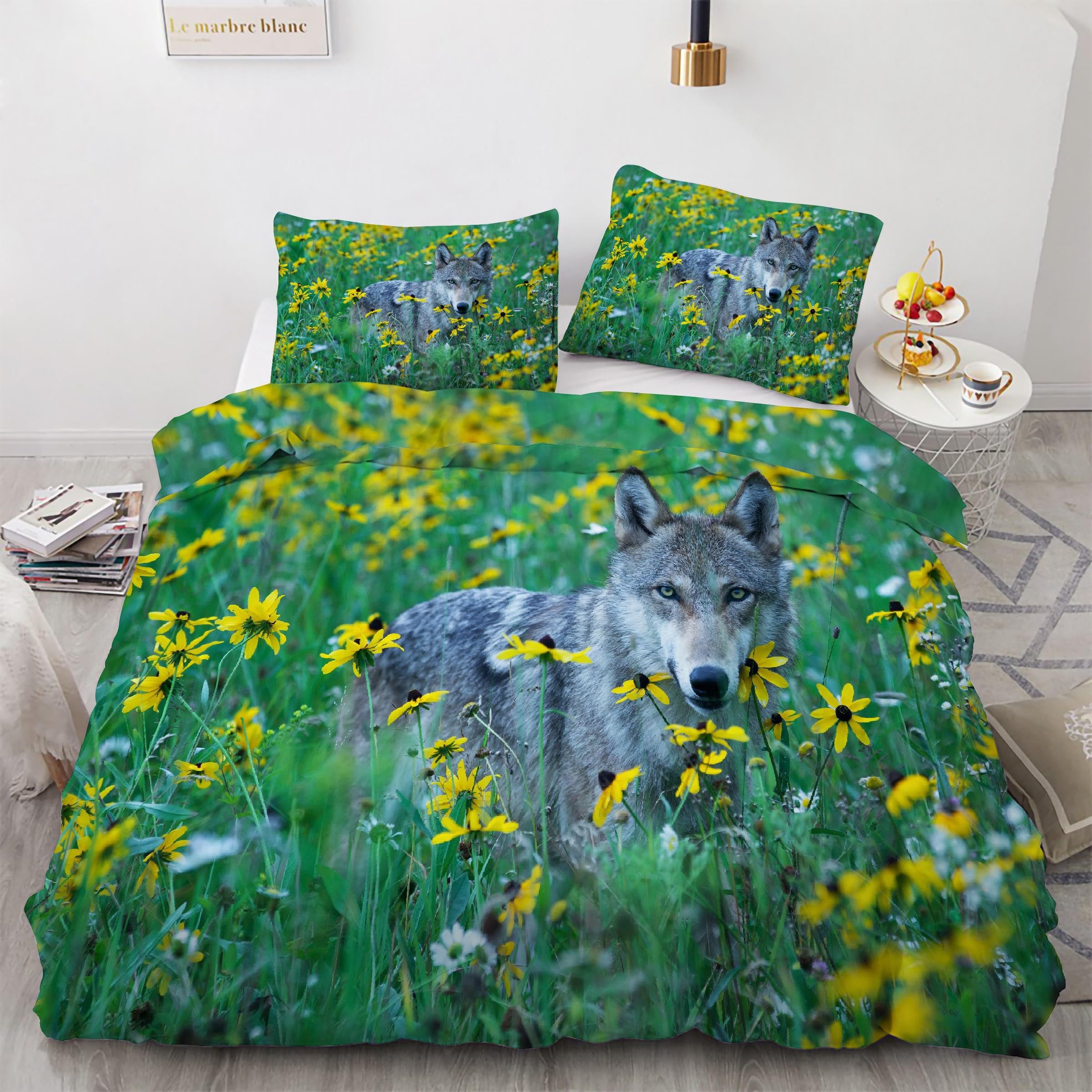 Parure de lit loup gris 240 x 260 cm pour créer un cocon de douceur moderne
