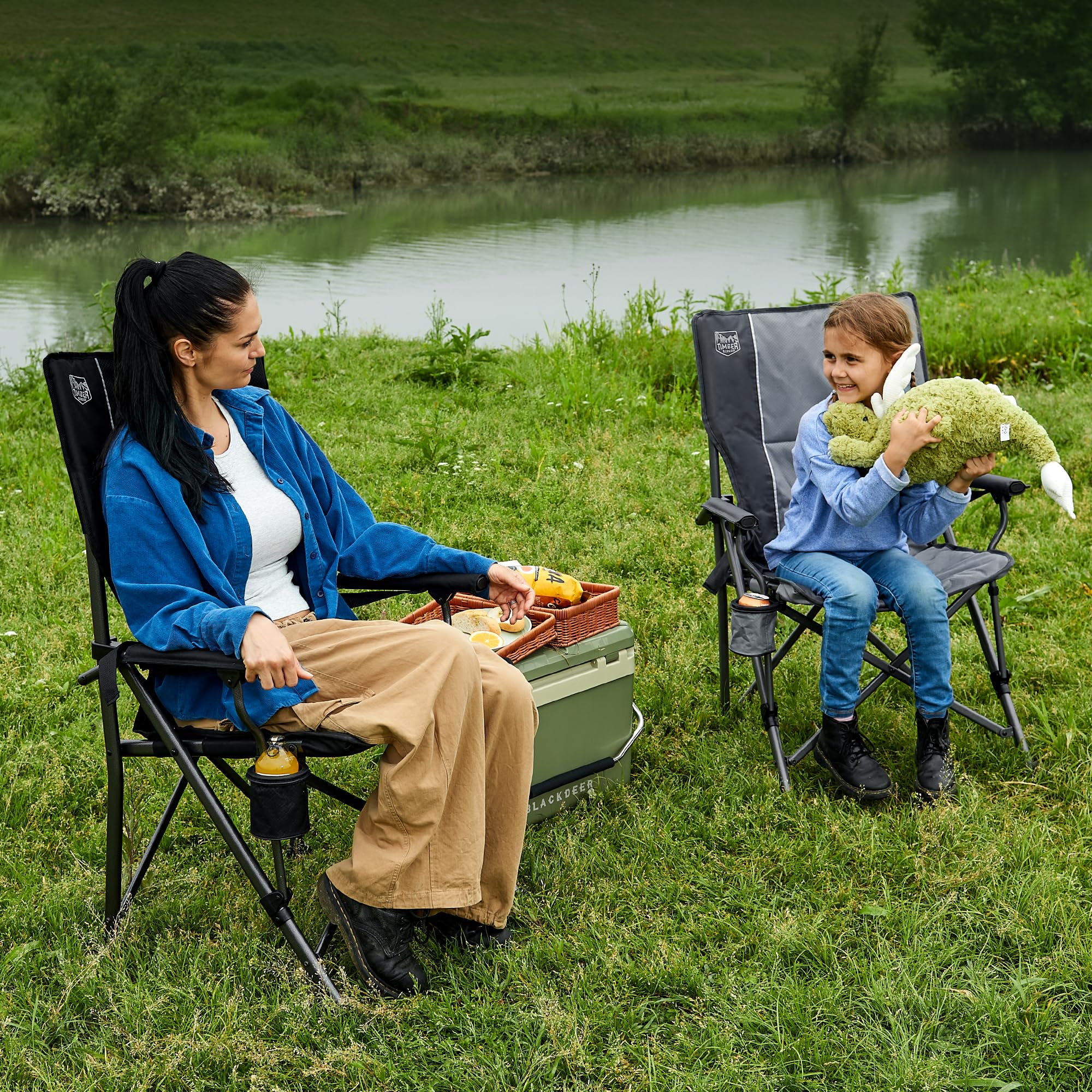 Portatile Sedia Da Giardino Pieghevole 3-Can Borsa Frigo Porta Tazze Porta Porta - Foto 2