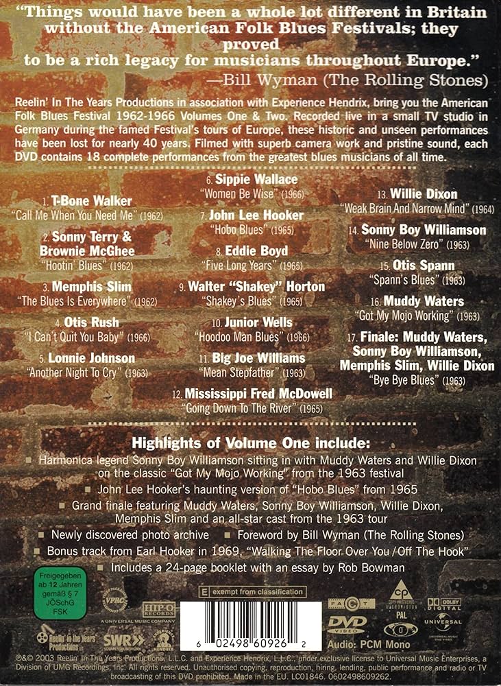 The American Folk Blues Festival Volume 1 - 1962-1966 [DVD