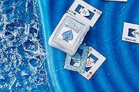 Vista 6 de Hoyle Cartas de juego impermeables, mazo de cartas de plástico transparente para juegos de cartas al aire libre, camping, playa, piscina