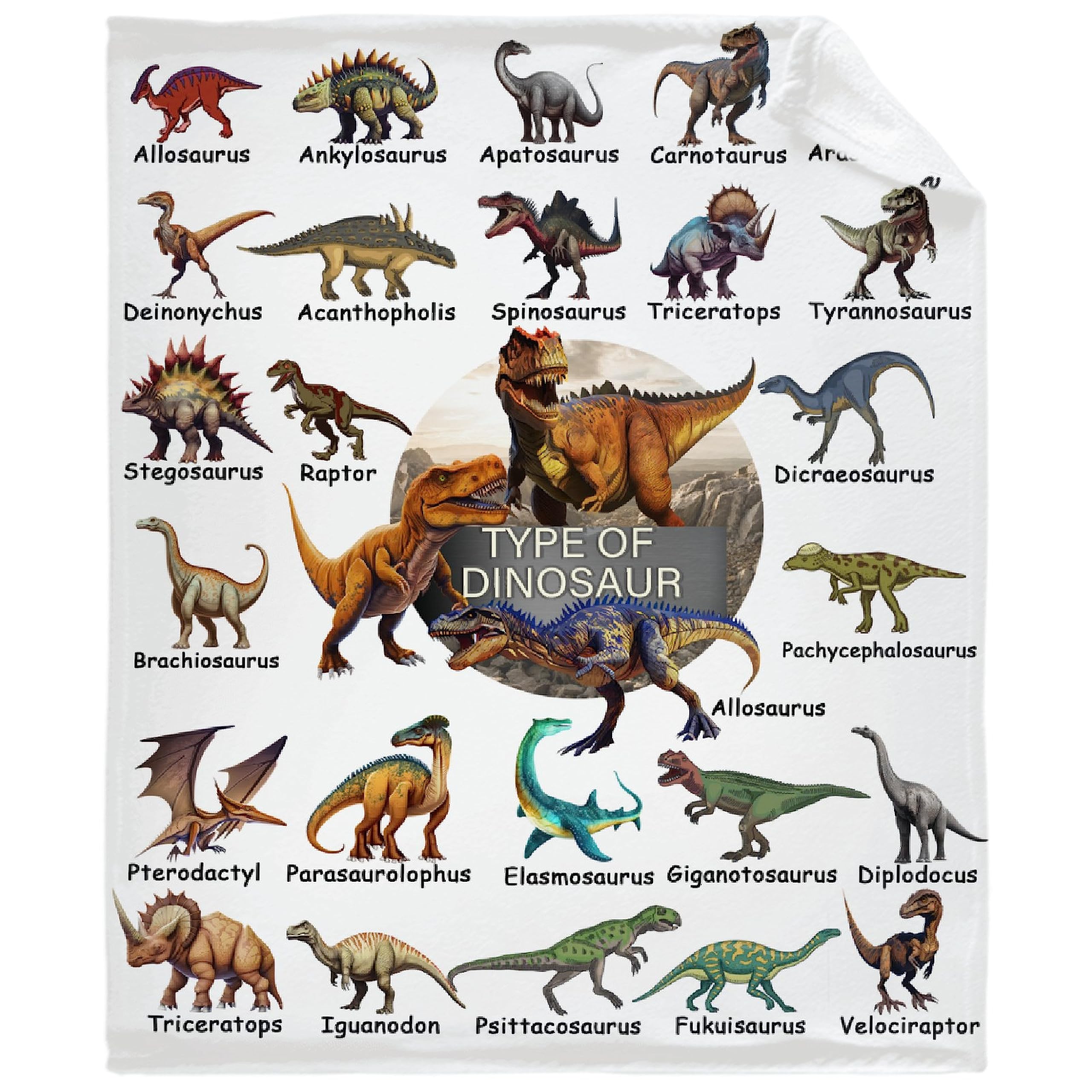 Dinosaur Blanket Flannel Fleece Blanket Throw Couch Microfiber Soft Cozy Lightweight Luxury Bed Blanket 60"x50"for Teen