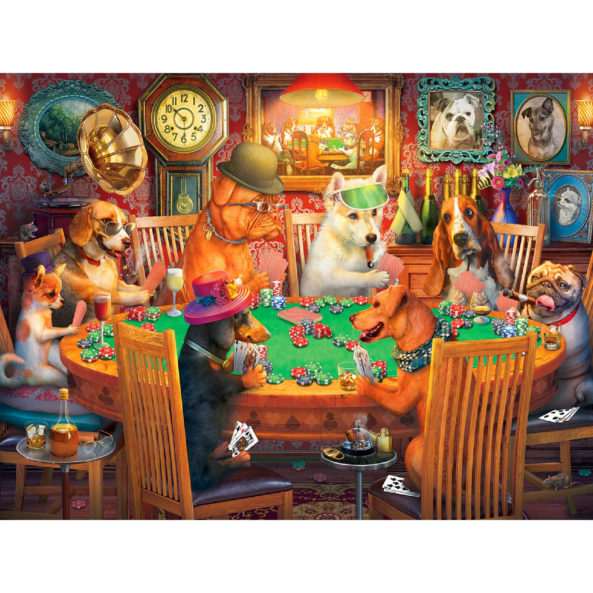 White Mountain Poker Dogs 500 Piece Jigsaw Puzzle