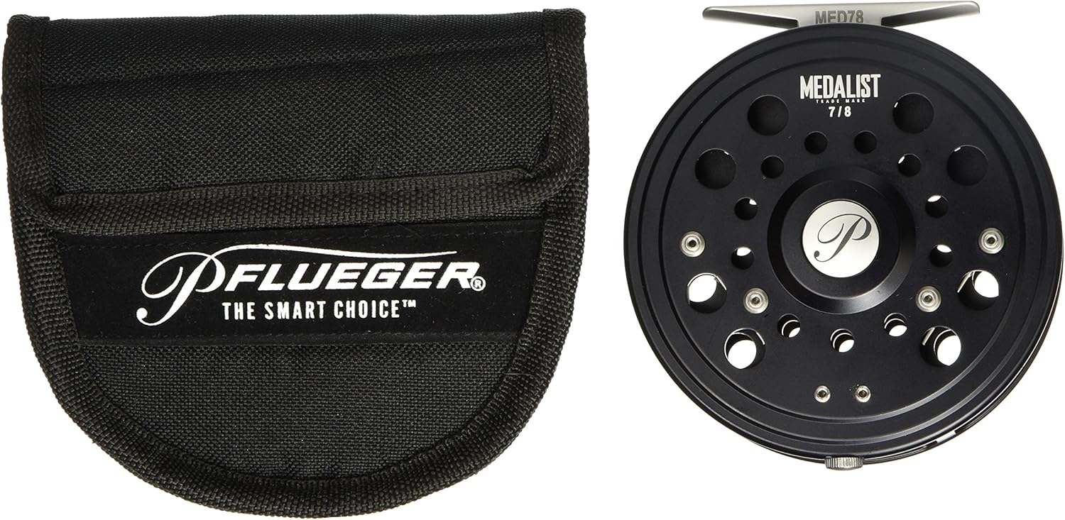 Pflueger Medalist Fly Reel, Size 44385 Fishing Reel, Right/Left Handle Position, Corrosion-Resistant, Aluminum Spool, Click & Pawl System