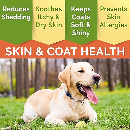 Miniatura 10 de Aceite de pescado Omega 3 para perros, alivio de alergias, salud de las articulaciones, alivio de picazón, desprendimiento, suplemento para la piel