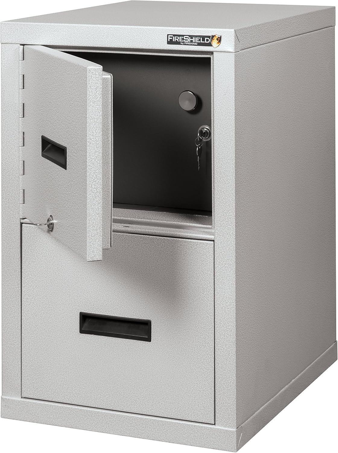 Fire Resistant File Cabinet - Light Weight, fire Rated, One File Drawer & Safe