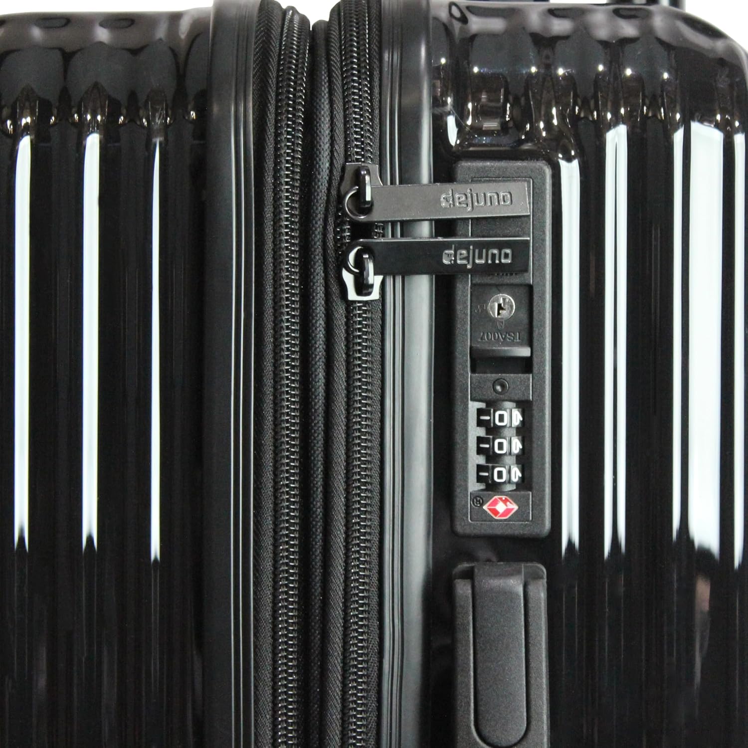 World Traveler Dejuno Tonal 24-Inch Polycarbonate Lightweight Hardside Expandable Spinner Luggage Suitcase with TSA Lock - Onyx