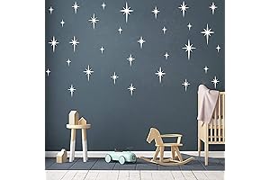 Retro Star Vinyl Wall Decals: Perfect Complement to Your Peter Pan-Themed Nursery Decor