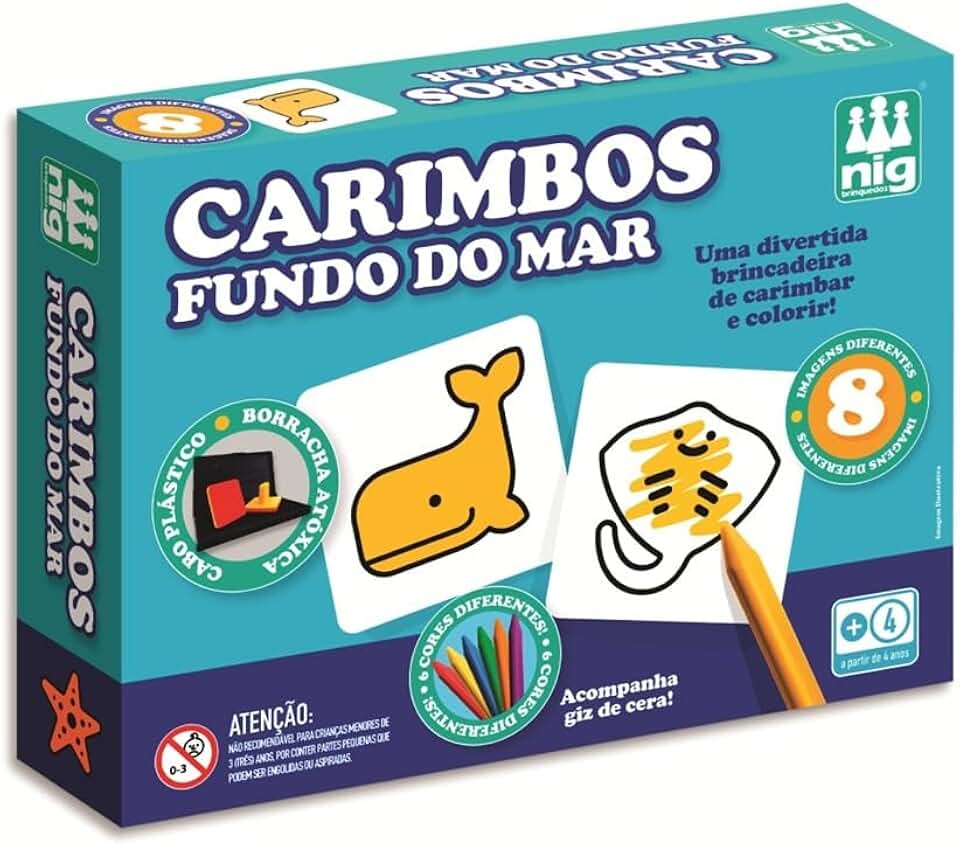 Nig Brinquedos Carimbo Didático Fundo do Mar e Acessórios 28 Peças