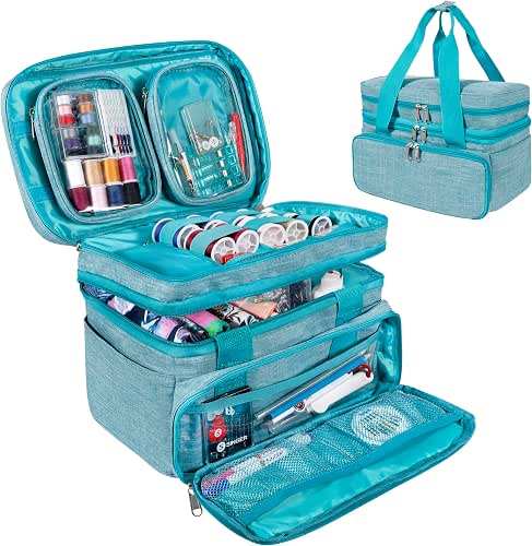 SINGER Portable Sewing Storage Organizer Bag, 18 Compartments, Carry-All