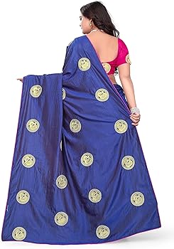 Buy RIVA ENTERPRISE Women's Zari Embroidery Silk Saree With Blouse