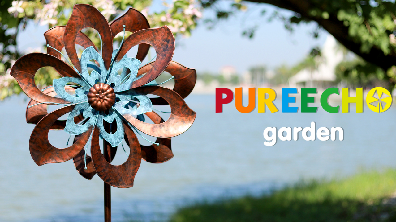 Amazon.com: Pure Echo Garden Wind Spinner,Flower Wind Spinner