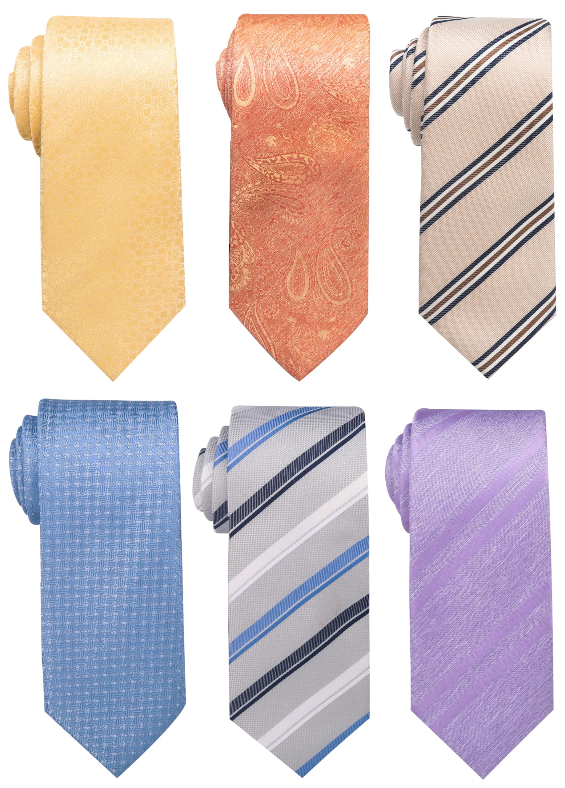 joy alice Tie For Men 6 PCS Necktie Woven Jacquard Neck Ties Set
