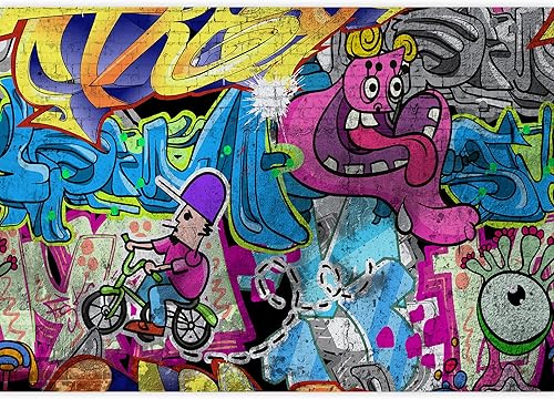 Miniatura 2 de Wall26 - Graffiti colorido - Murales de pared grandes, papel pintado para despegar y pegar, decoración del hogar, WMR-WP-GRFTI-006-100x24x6