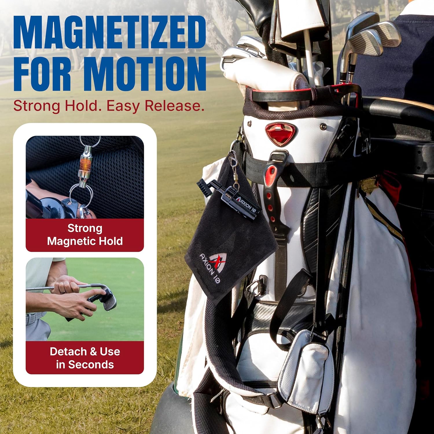 Golf Club Cleaning Brush – Premium Leak-Proof Water Golf Brush with Magnetic Clip & 13″ Towel, Nylon Bristle, Groove Cleaner Golf Club Cleaning Kit – Men’s Golf Accessories for Golfers - Image 2