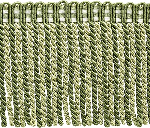 Vista 12 de DÉCOPRO Colección Noblesse de 6 pulgadas de largo con borde de flecos de lingote con cabecera de punto elegante (estilo # DB6), color dorado canario