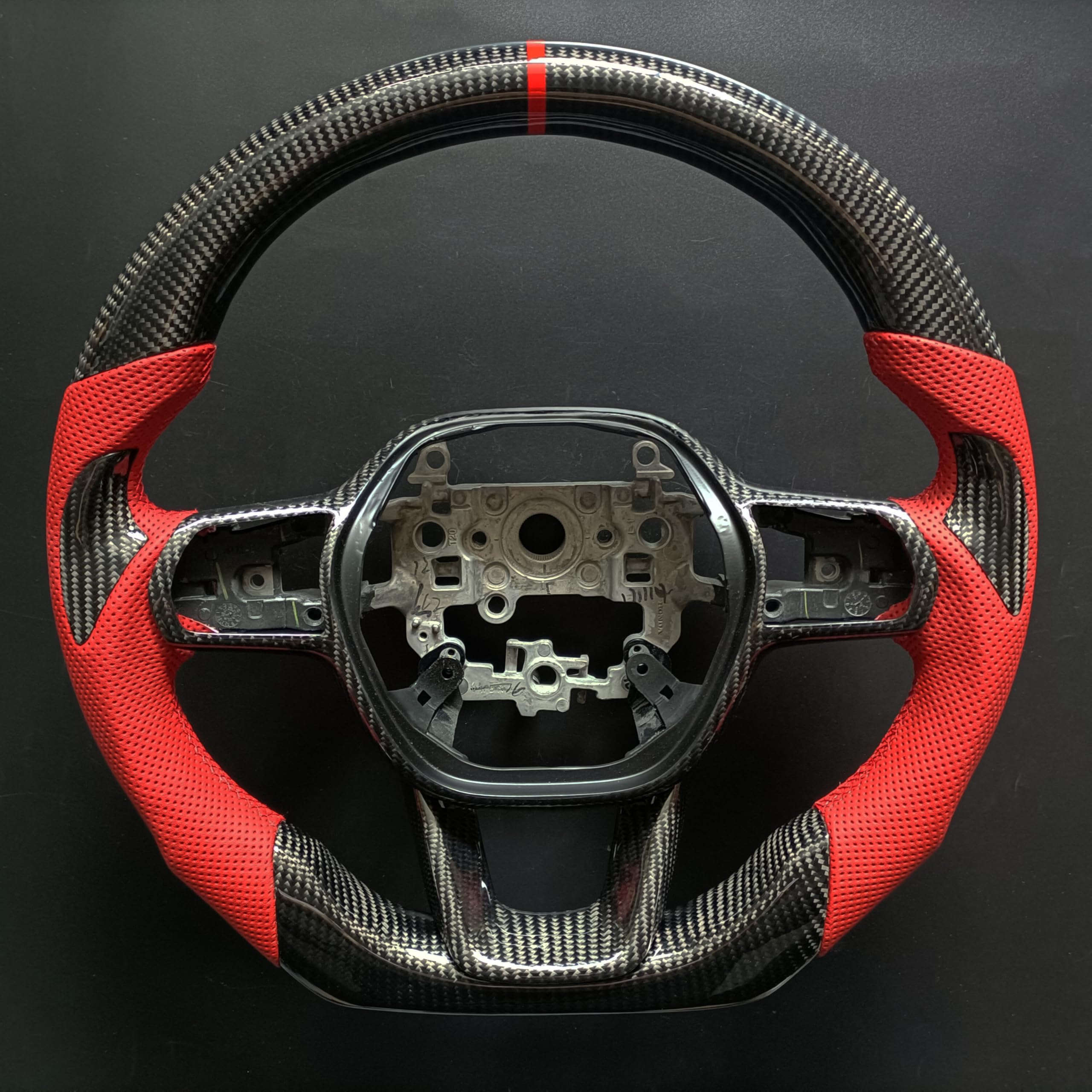 Amazon | ホンダ シビックタイプR FL5適応 ブラックカーボン製・レッド  