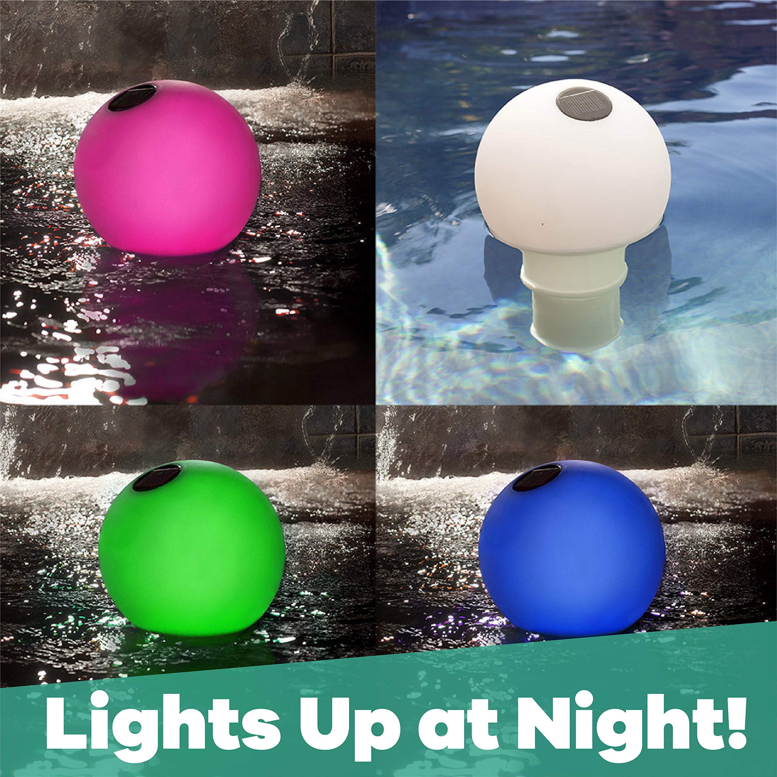 GAME Solar Light-Up Globe Pool Chlorinator; 3”-Tablet Chlorine Dispenser; LED Lights; Light Sensor; Expandable Basket; Adjustable Flow Rate; Duck, Tiki, Globe, Pineapple, and Volcano