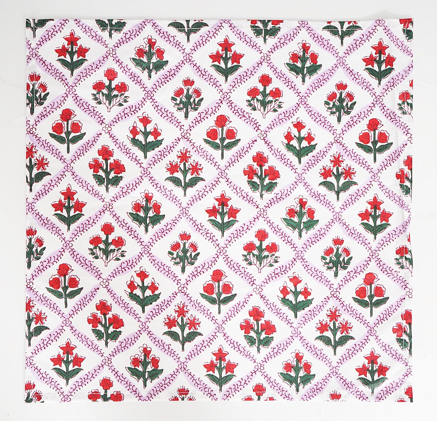 10 Pc Mix Lot Hand Block Print Napkin, 100% Cotton, 16x16 Inch, Multicolor Floral, Square, Napkin for Daily use, Kitchen, Dining Decor (Multi Color Set -1, 16 x 16 Inches) image 5