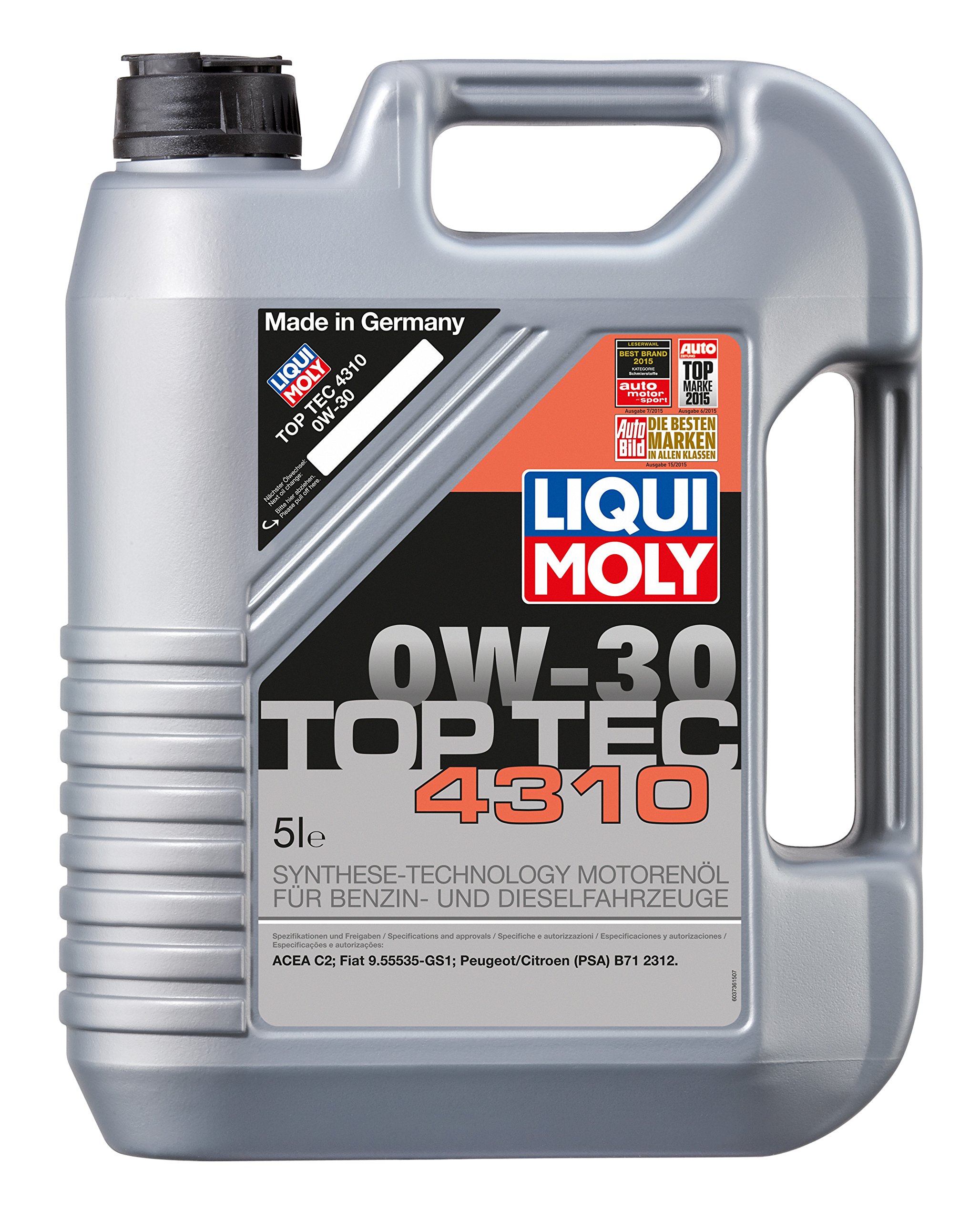 2x LIQUI MOLY 3736 Top Tec 4310 0W-30 Motoröl : Amazon.de: Auto