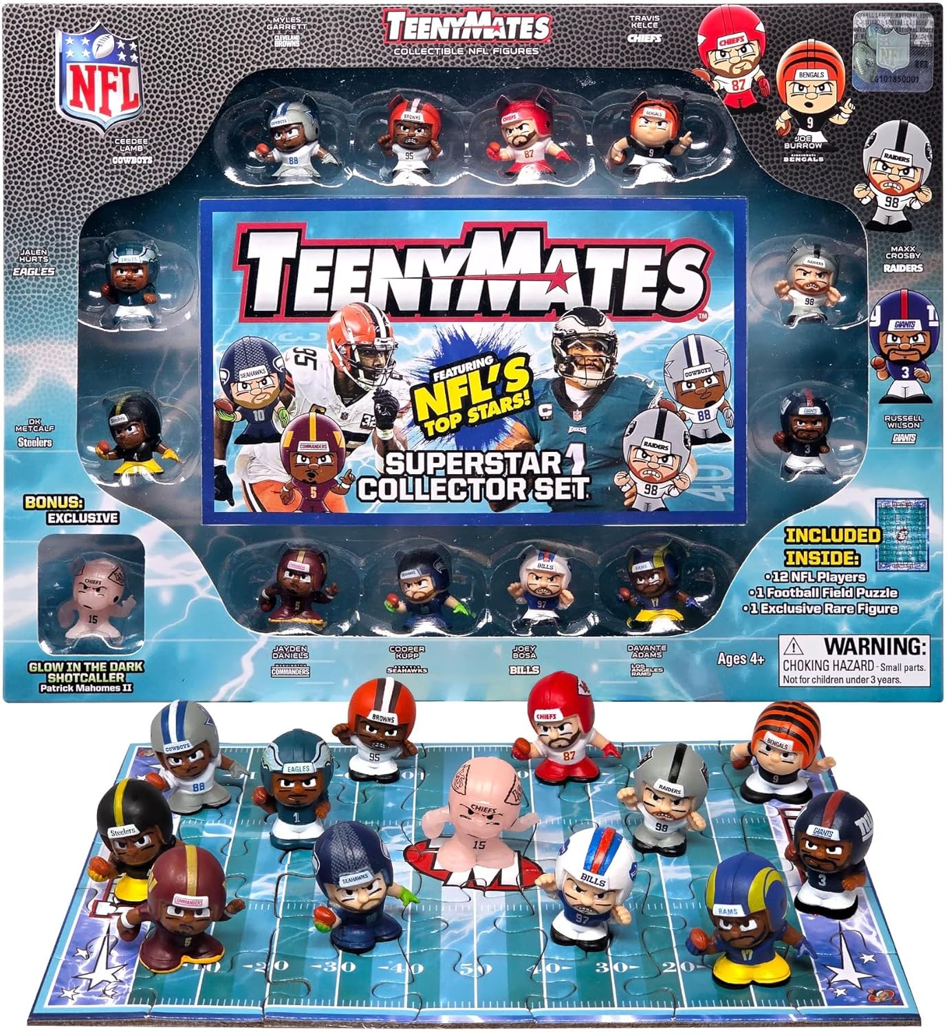 Teenymates Party Animal 2026 NFL Series 14 Figures, Team Colors, One Size NFL Series 14-2026 Collector's Gift Set