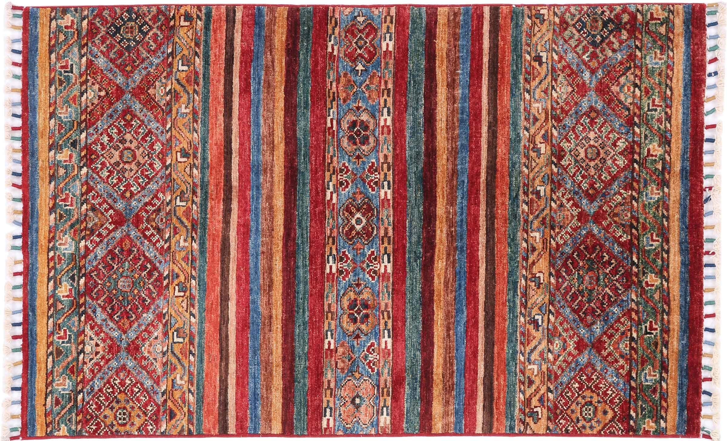 Tapis de sol Ziegler Khorjin d'Orient fait main en rouge 80x120