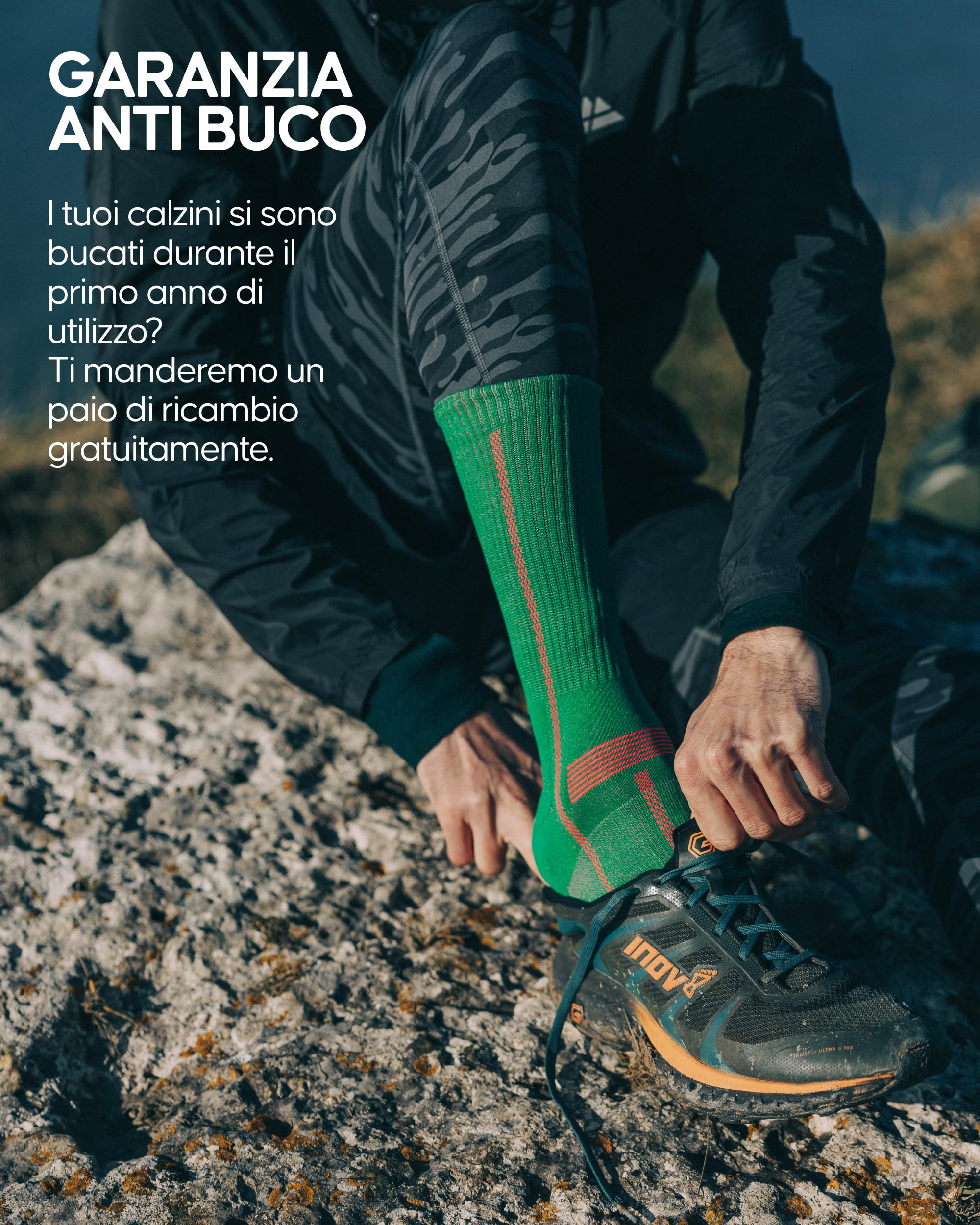 DANISH ENDURANCE Calzini Uomo Running Lunghi, Calze da Corsa Anti-Vesciche, Calzini Estivi per Corsa, Palestra e Allenamento, 3 o 5 Paia