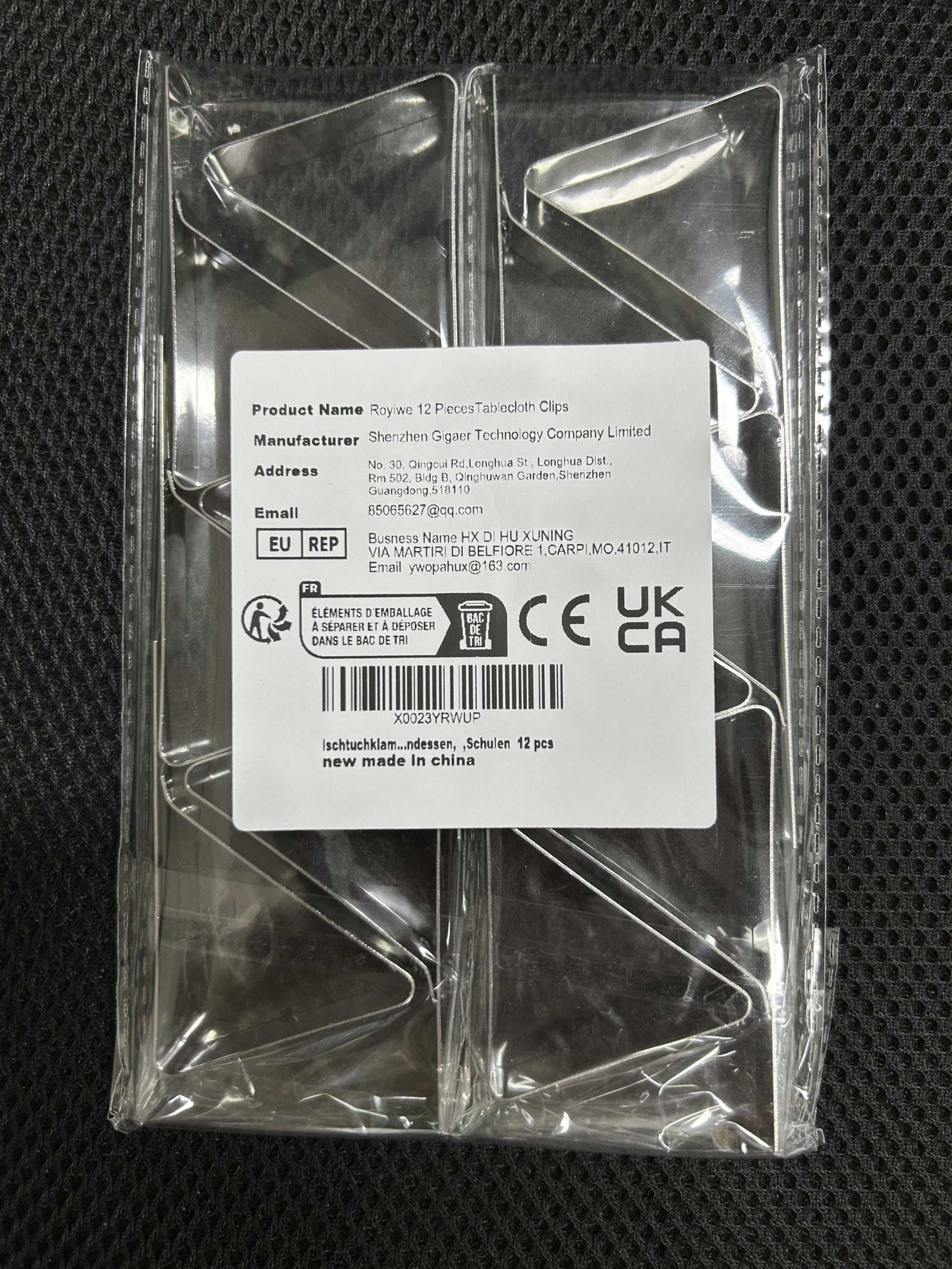 Set di 12 Tovaglia Clip in Acciaio, Gadget Molla Fermatovaglia, Acciaio Inossidabile, Argento, per Outdoor Picnic Party, Adatto a Tavoli di 2-4 cm di Spessore