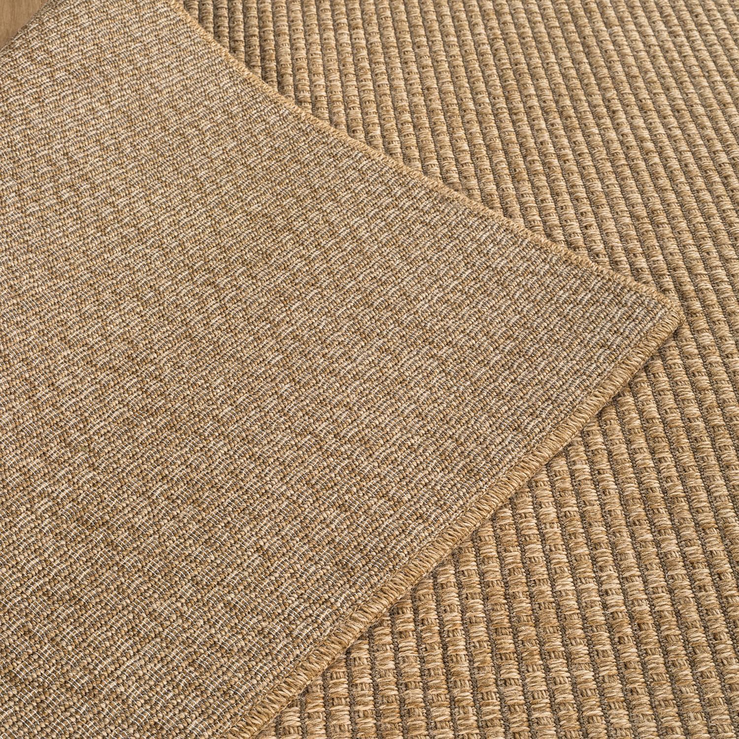 CAMILSON Easy Jute Rug 5x7, Indoor Outdoor Natural Color Farmhouse Area Rugs for Living Room Patio and Kitchen Rug, Solid Boho Woven Design, Easy-Cleaning, Washable Outside Carpet Alfombras (5 x 7)