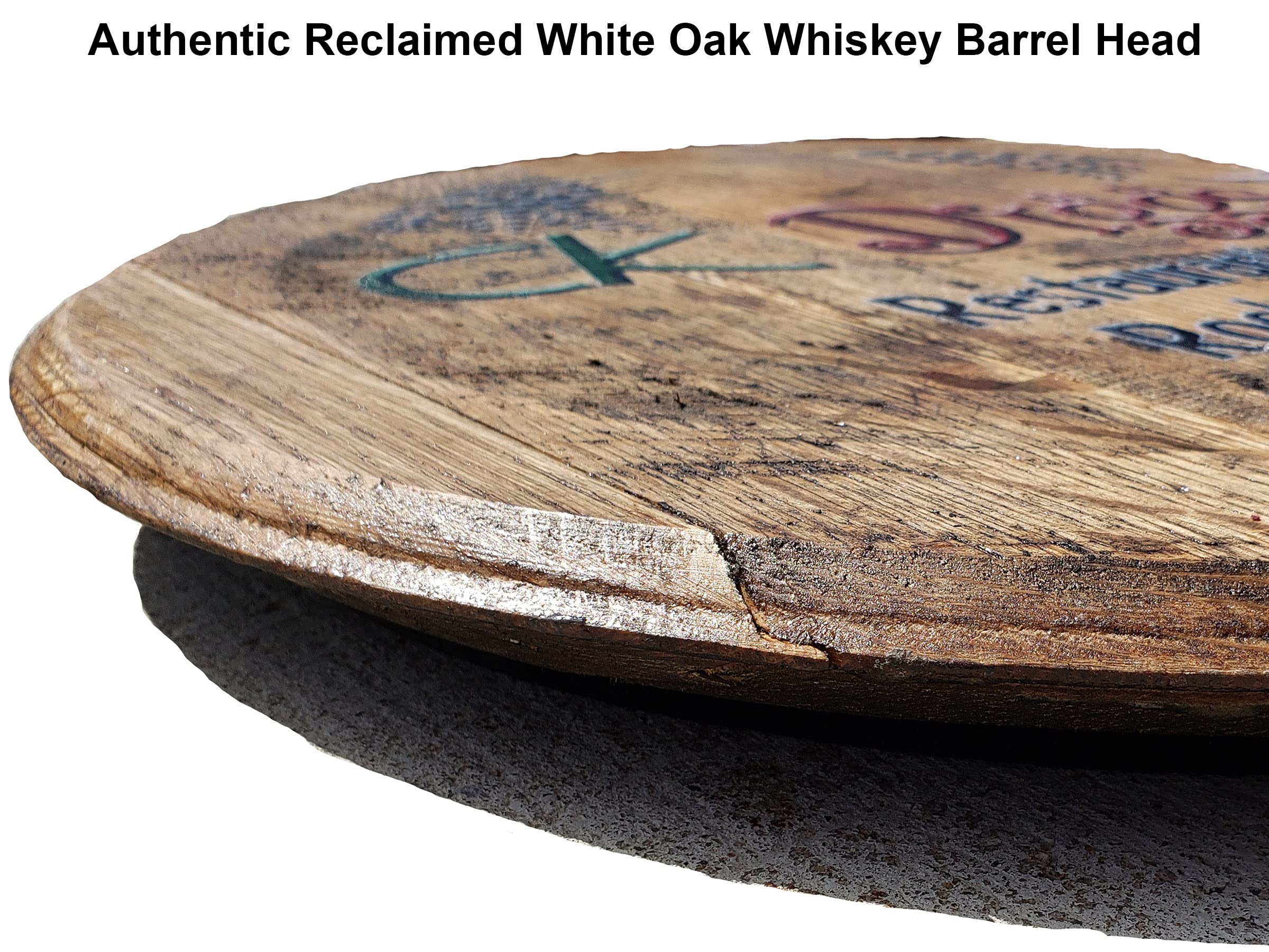 PS Prints Mr & Mrs Custom Last Name Wedding Sign Large Oak Whiskey Barrel Lid Wall Decor, Brown, 22 inch