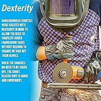 Vista 5 de Blue Demon Gamechanger Shorties welding gloves, kagan extreme heat protection, excellent dexterity, premium leather