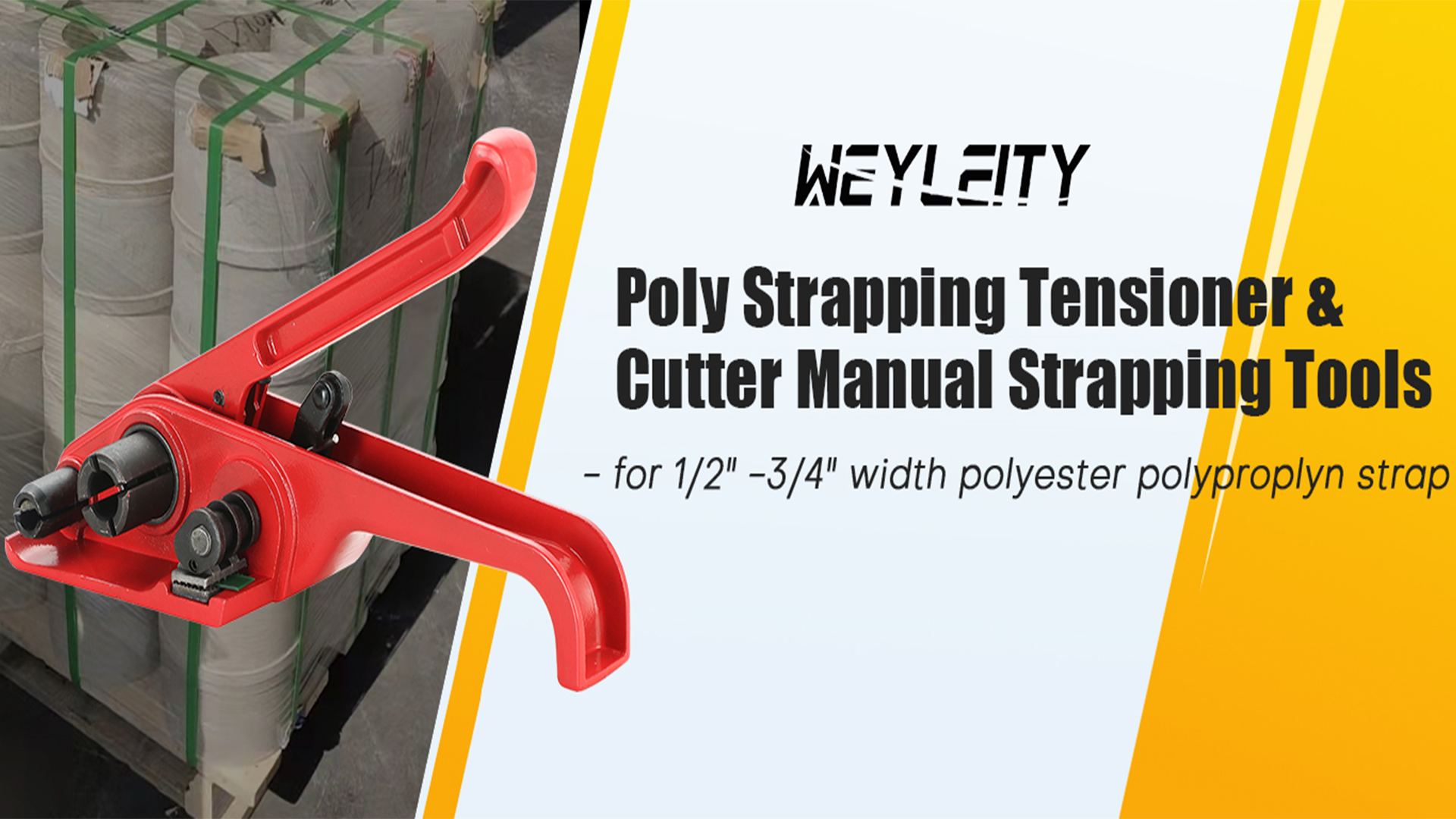 Image of Poly Strapping Tensioner & Cutter Manual Strapping Tools (Red)