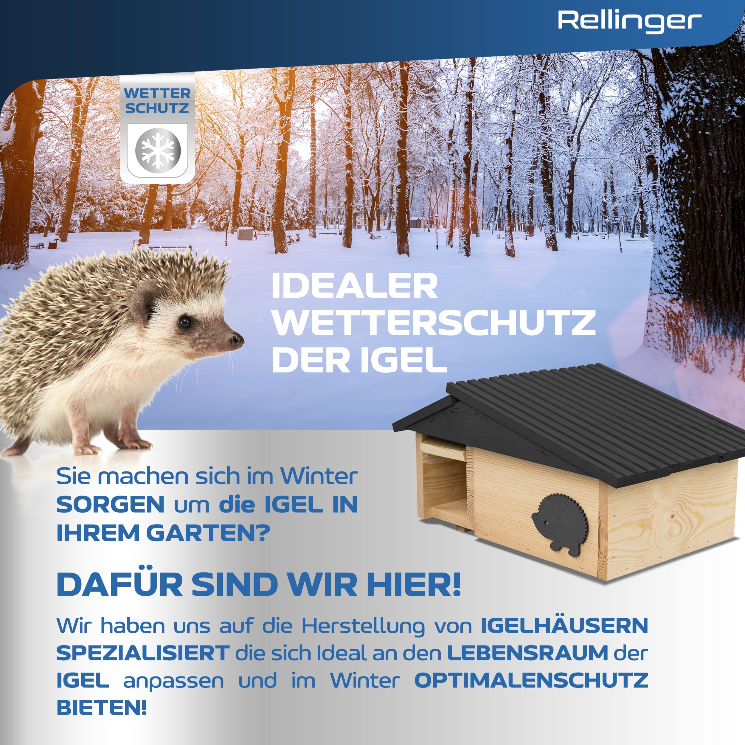 XXL Igelhaus Winterfest mit Boden Rattenklappe Labyrinth Eingang Premium Igelfutterhaus Igel Schlafhaus