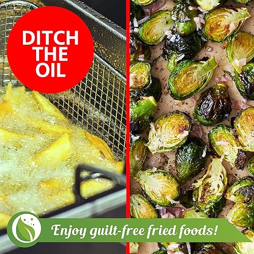 Miniatura 5 de Brentwood Freidora de aire eléctrica pequeña de 3.2 cuartos de galón, temporizador y control de temperatura (negro, cobre) (AF-300BKC)