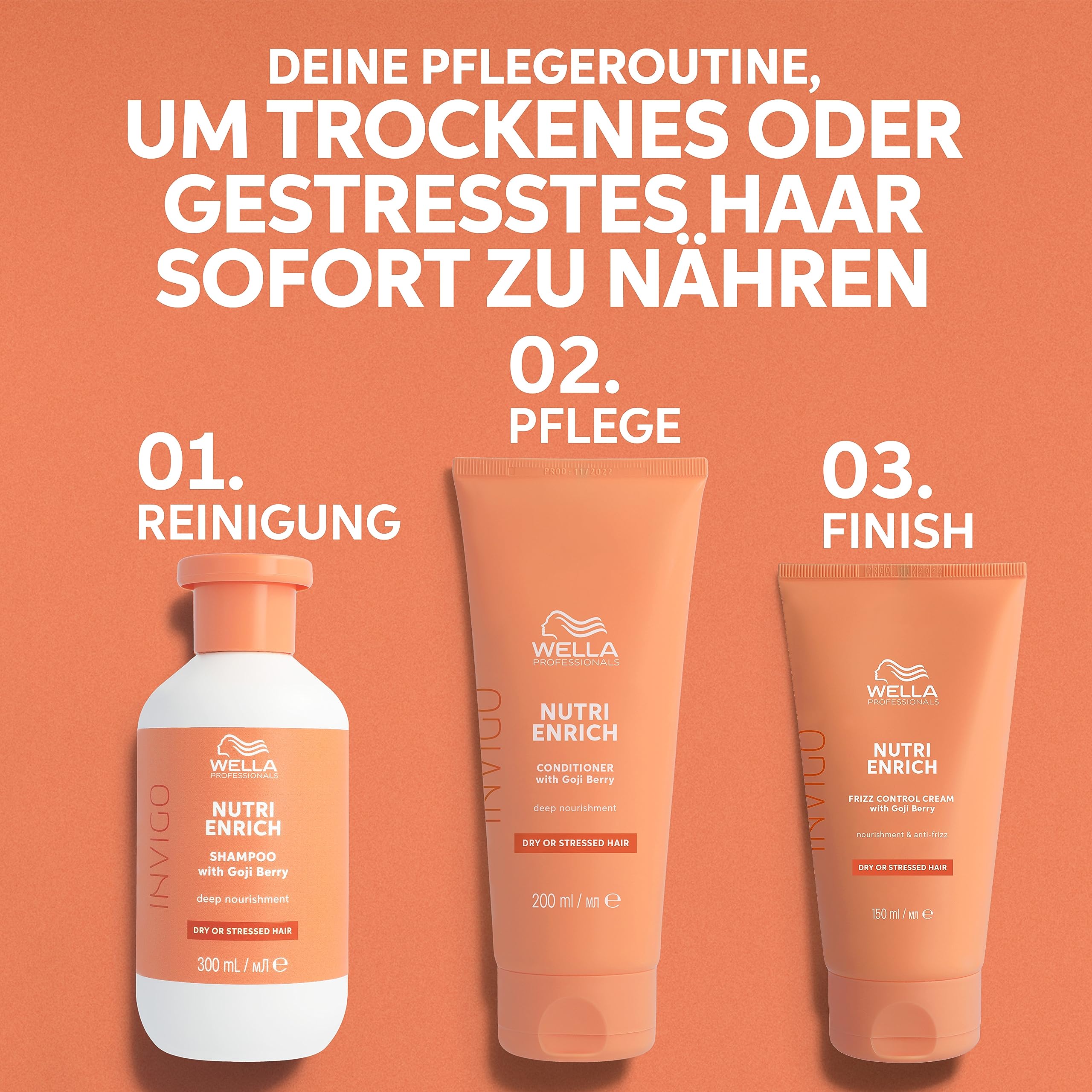 Wella Professionals Invigo Nutri Enrich Deep Nourishing Conditioner – feuchtigkeitsspendende Haarspülung mit Vitamin E und Panthenol – Haarpflege für kaputtes Haar – bekämpft Frizz – 1 L