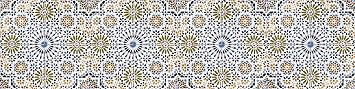 Cerames Moroccan Ceramic Tiles Kenza - Moroccan Ceramic Mosaic Tiles for Bathroom, Kitchen, Living Room, Shower, Kitchen backsplash | Coloured Moroccan Wall Ceramics in Oriental Style 20x20 cm
