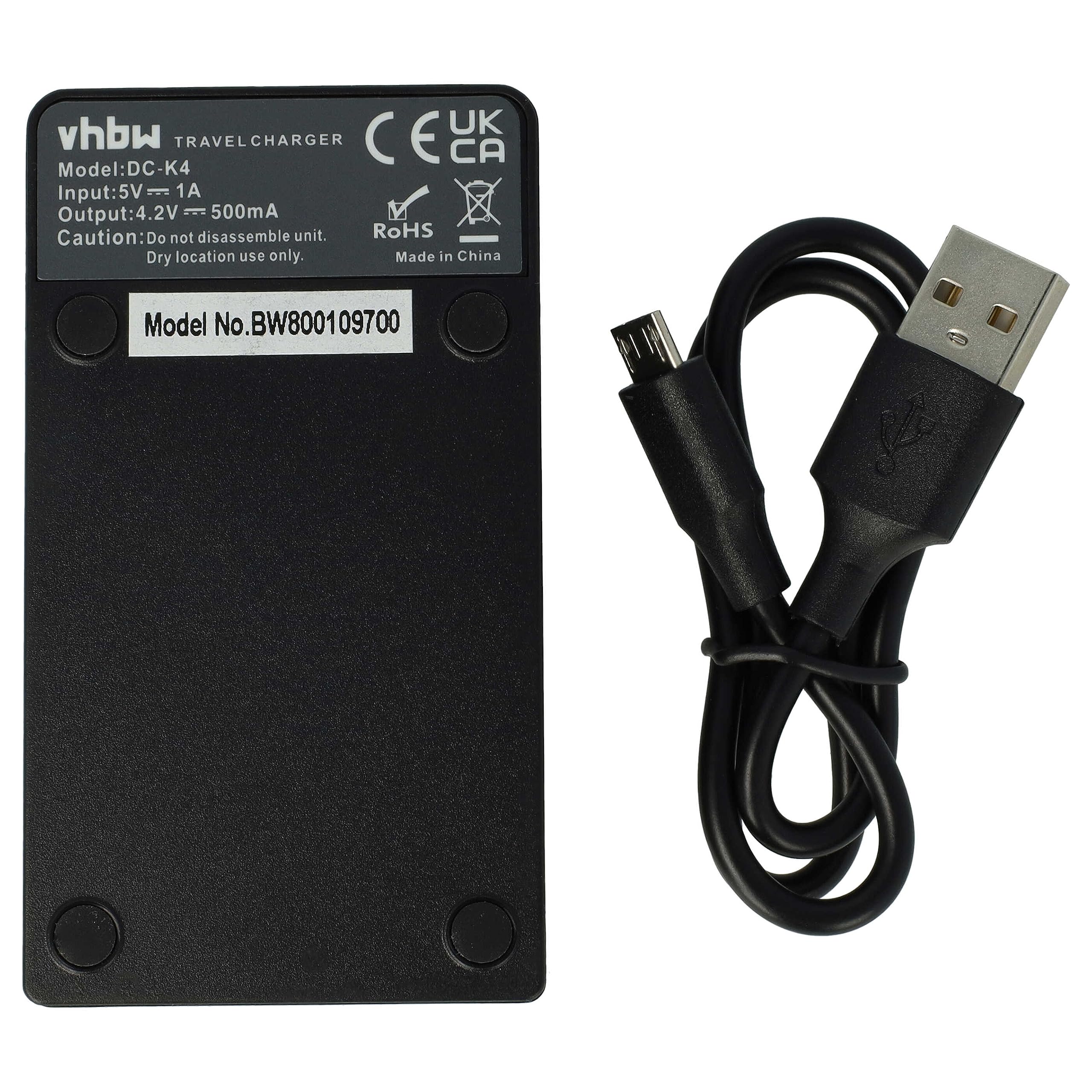 vhbw USB-C Ladegerät kompatibel mit Canon Digital Ixus VII, V2, V3 Kamera - Ladeschale + USB-C Kabel Ladeanzeige