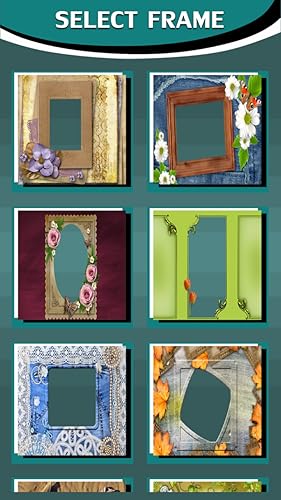 Quadros fotográficos de caderno de fotos