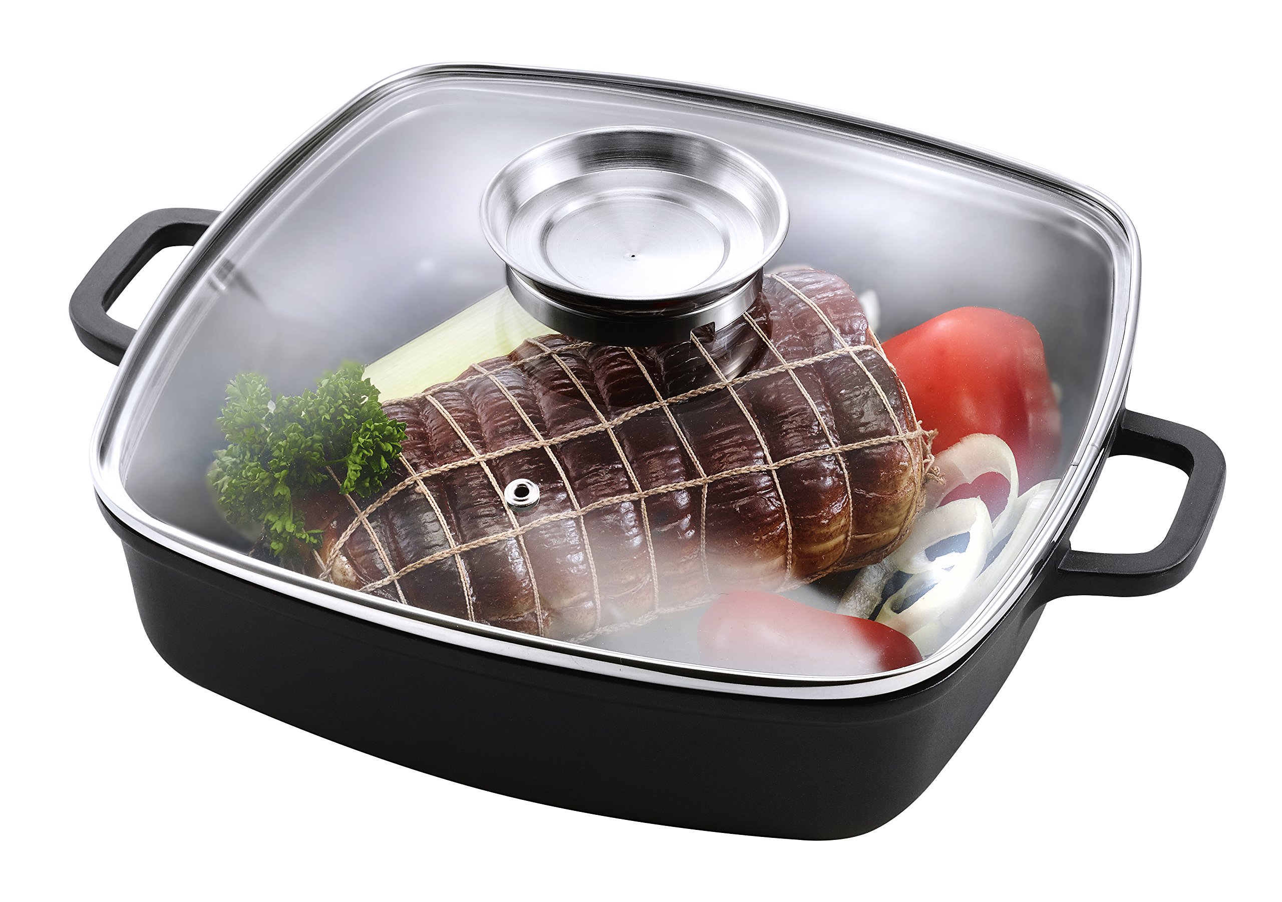 Home Creation Gegoten aluminium pan, diverse maten met deksel, inductie, 18, 20, 24, 28 cm (24
