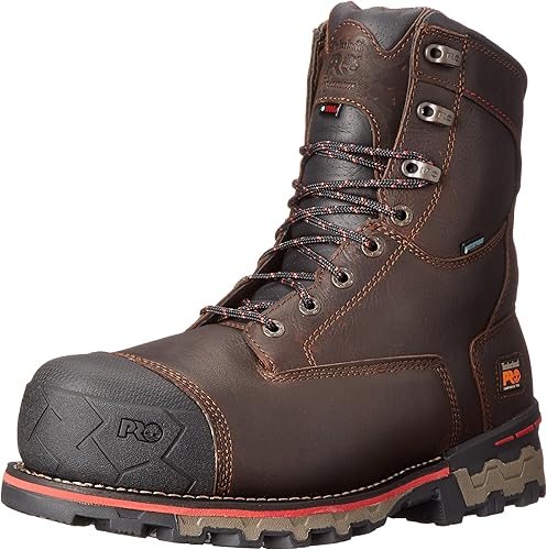 Timberland PRO Botas de trabajo impermeables Boondock Comp-Toe de 8 pulgadas para hombre