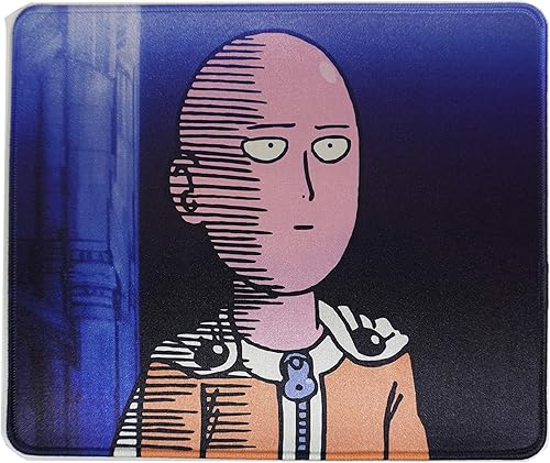 Alfombrilla de ratón para computadora con diseño de anime Saitama O.P Bald Man de 12 x 10 pulgadas para niño
