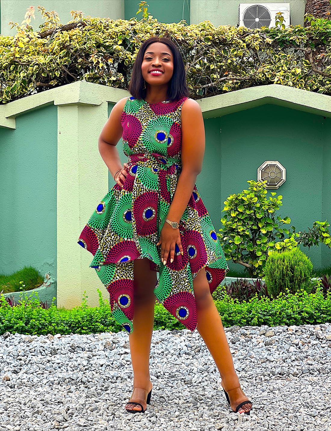 SHENBOLEN Women African Print Dresses Traditional Clothing Casual Party Dress - Image 3