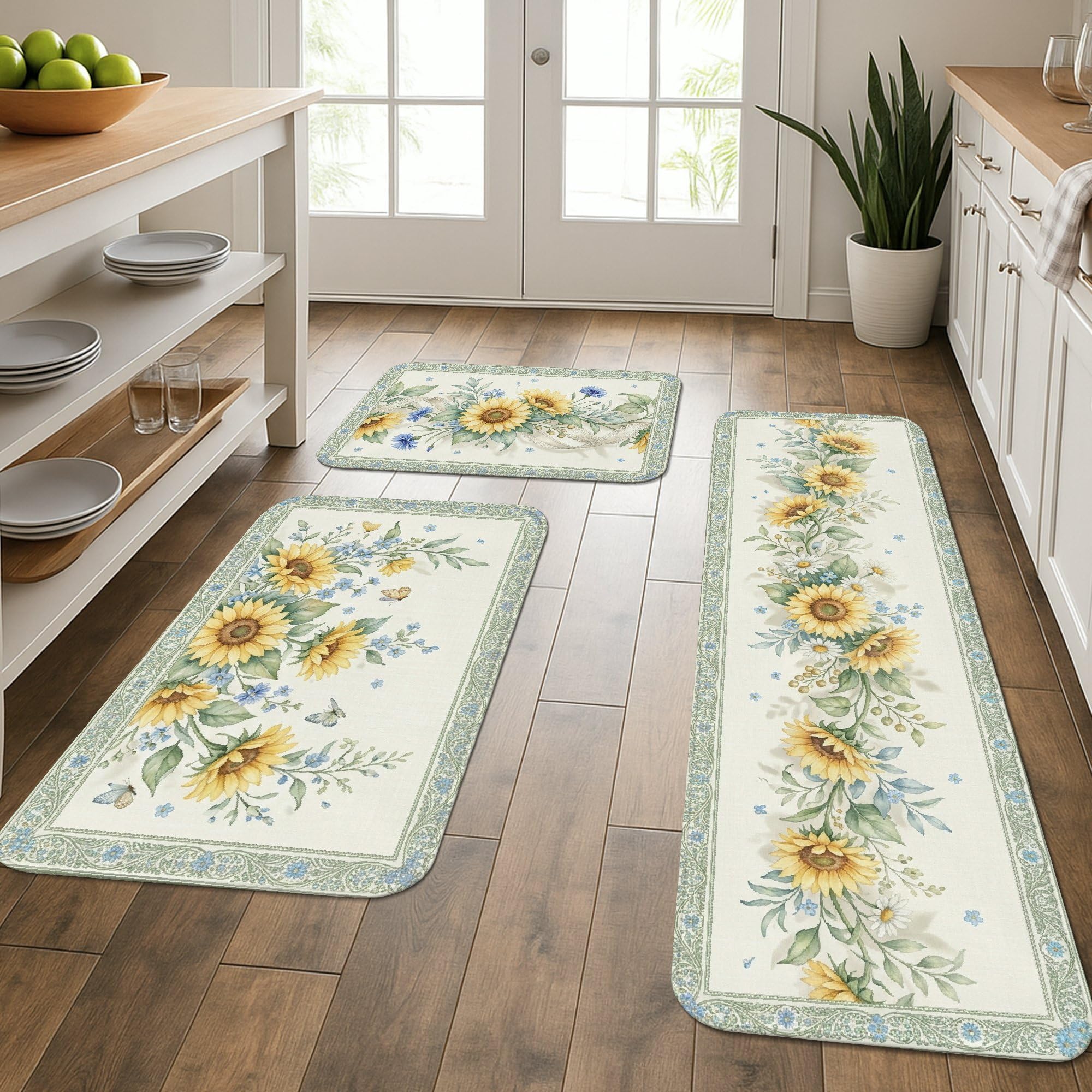 Tapis de cuisine motif tournesol rustique pour réchauffer votre foyer