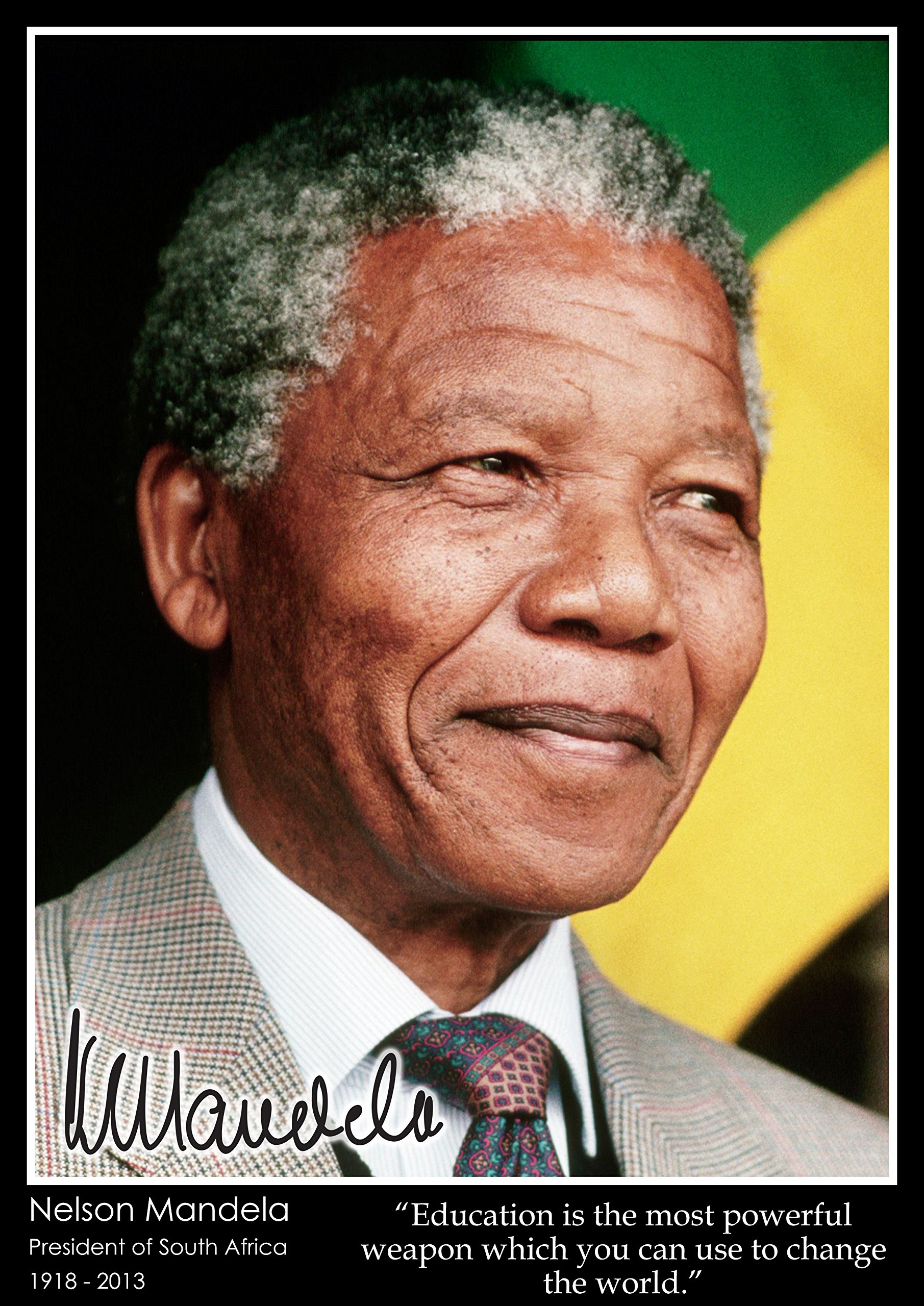 Tiger Moon The Tiger Moon Trading Company Ltd Nelson Mandela - Inspirational Quote Poster - A2 Size - 42 x 59.4 cm - Paper Laminated