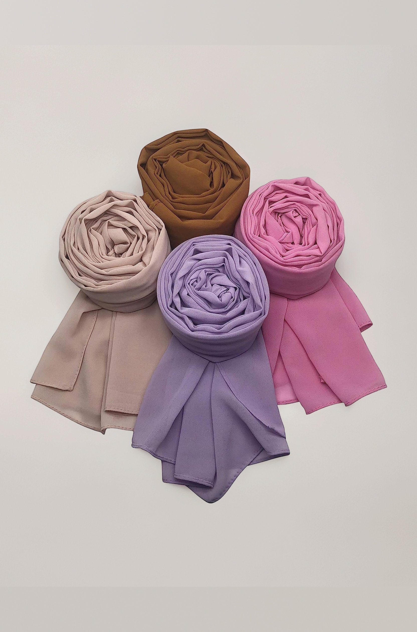 ICW Women Soft Chiffon Georgette Scarves Shawl Stoles Long Scarf Wrap head Scarves