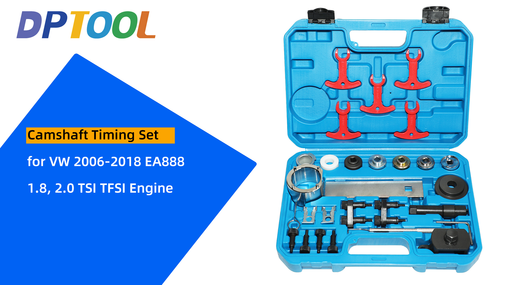DPTOOL Kit Outil De Calage Moteur EA888 1.8 2.0 TSi TFSi - Compatible Audi VW T40191 T10352 T10368 T40196 - Outils Distribution Complet
