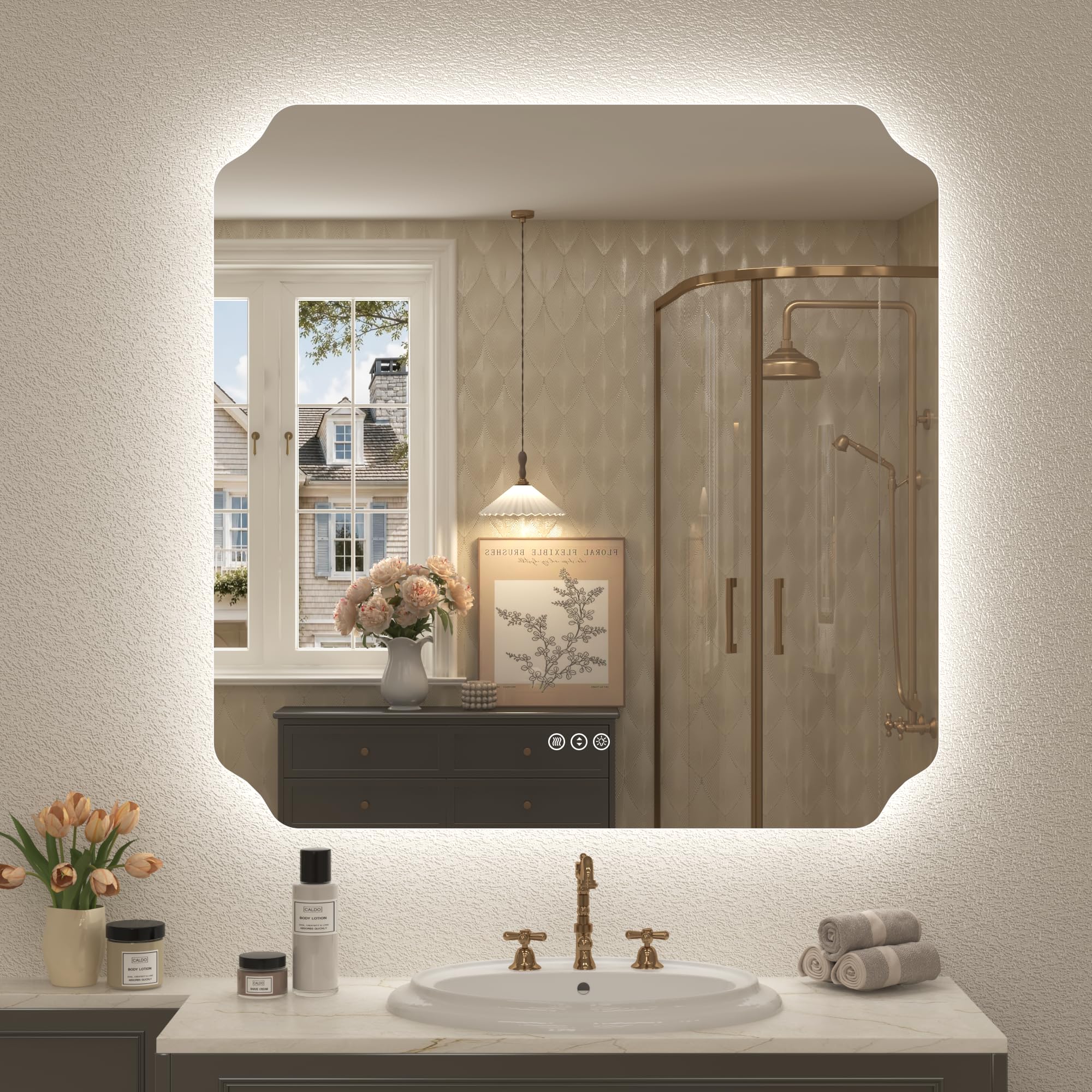 30x30 Inch Backlit LED Lighted Bathroom Mirror